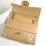 シャネル ココマーク マトラッセ23 ターンロック ラムスキン ダブルフラップ チェーン 2way ショルダーバッグ ベージュ 1番台6桁 - NEWSED