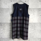 バーバリー ヴィンテージ ノバチェック襟 ウールライナー付き ステンカラーコート ネイビー メンズ