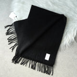 ロンハーマン カシミヤ100% マフラー ブラック タグ付き未使用品