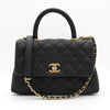 シャネル ココハンドルXS ターンロック マトラッセ キャビアスキン 2way ハンドバッグ ショルダーバッグ ブラック 2番台8桁