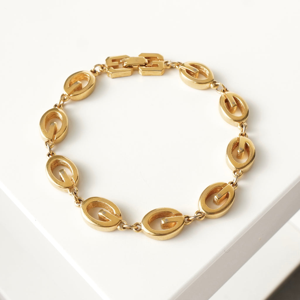 ジバンシィ ヴィンテージ Gロゴ ブレスレット GP ゴールド