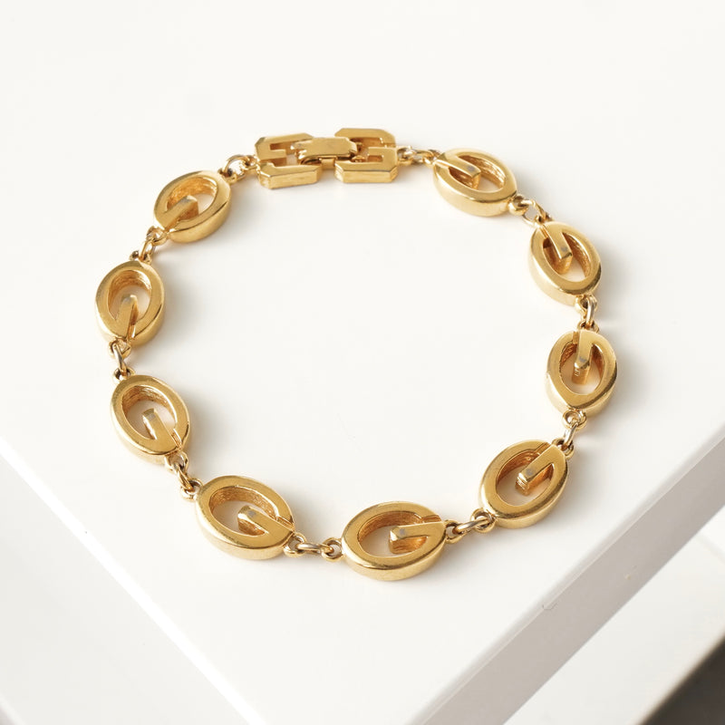 ジバンシィ ヴィンテージ Gロゴ ブレスレット GP ゴールド