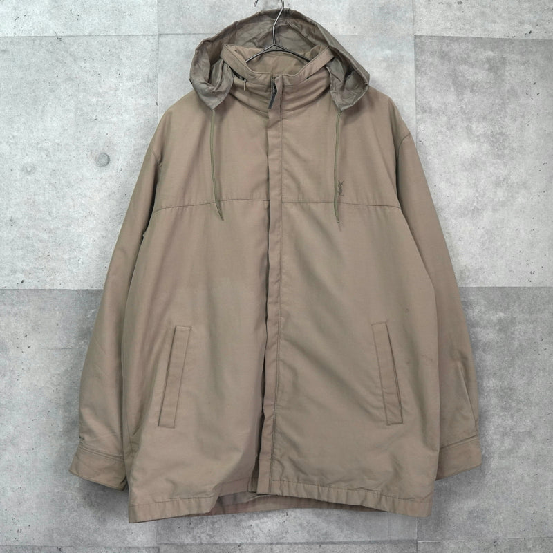 イヴ サンローラン ヴィンテージ YSLロゴ ブルゾン ジャケット ベージュ
