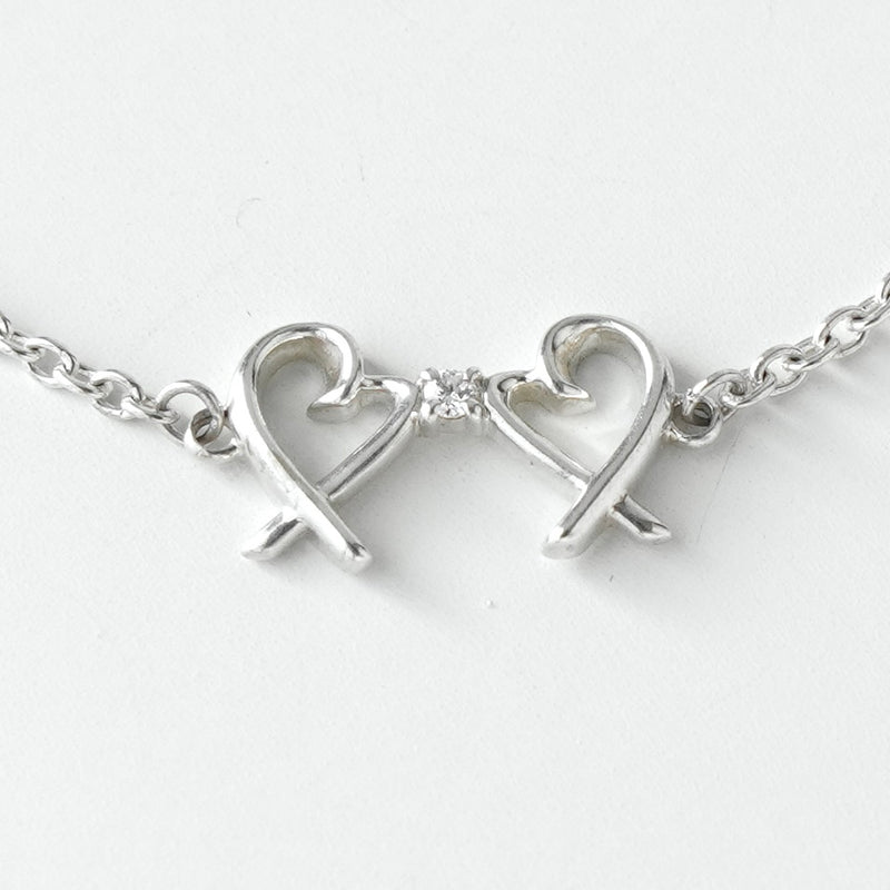 ティファニー ダイヤモンド ダブル ラビングハート ブレスレット シルバー925 レディース