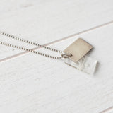 Clear & Silver Plate Necklace