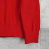 イヴサンローラン ヴィンテージ YSLロゴ 金ボタン コットン カーディガン レッド レディース