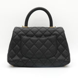 シャネル ココハンドルXS ターンロック マトラッセ キャビアスキン 2way ハンドバッグ ショルダーバッグ ブラック 2番台8桁