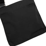 プラダ トライアングルロゴ テスート / レザー ショルダーバッグ ブラック