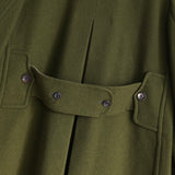 ワイズ レッド レーベル ダブルブレスト ウールコート カーキ