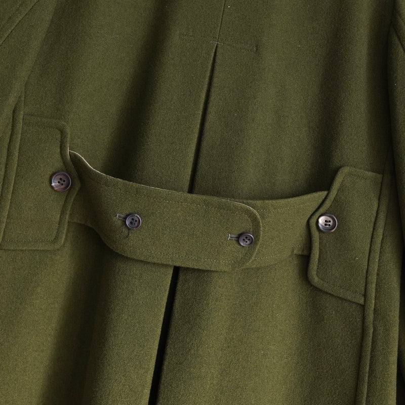 ワイズ レッド レーベル ダブルブレスト ウールコート カーキ