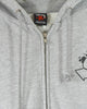 ステューシー OLD SKOOL STILL KICKIN' IT ジップアップ フーディー パーカー グレー M メンズ