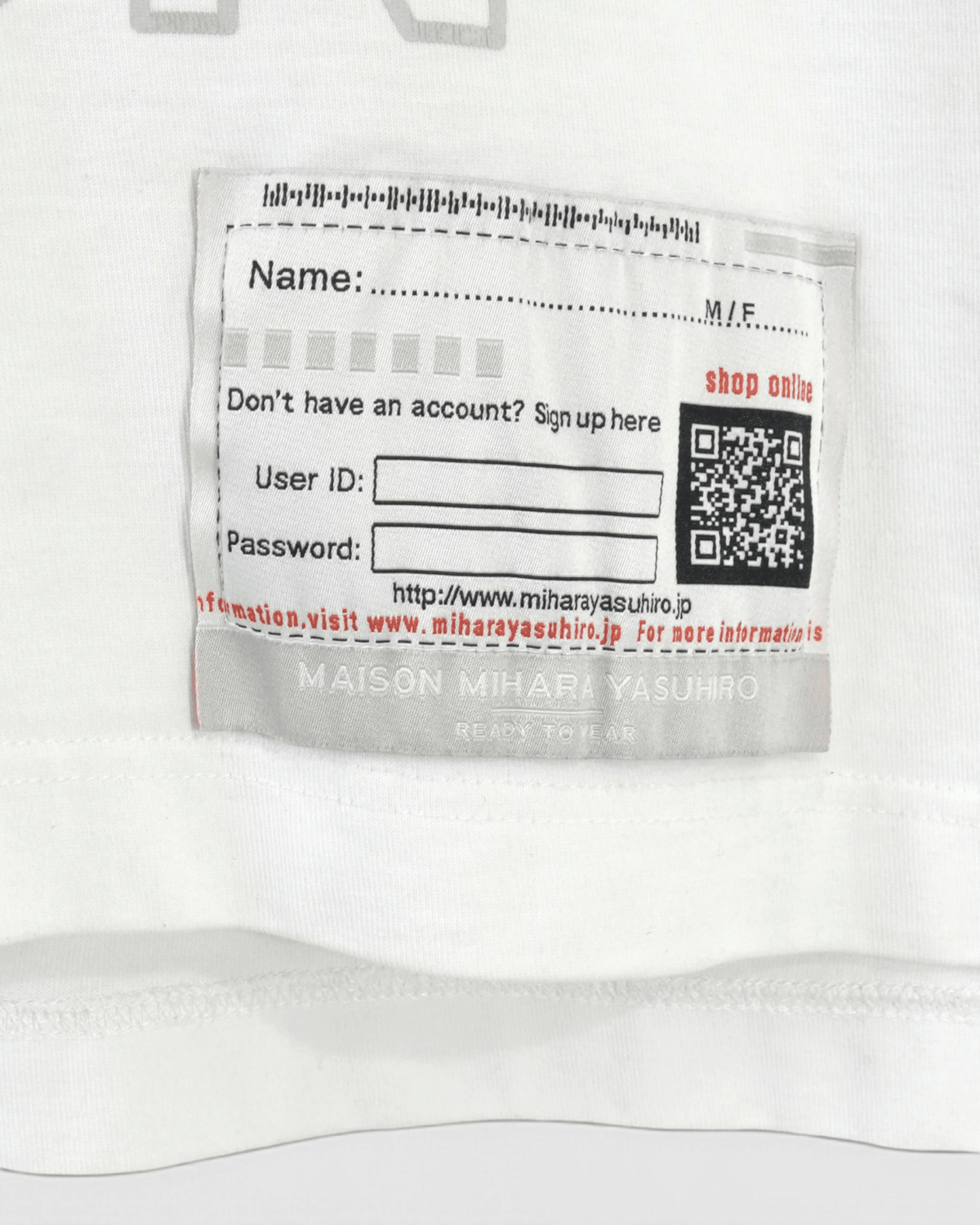 メゾン ミハラ ヤスヒロ 24SS SMILY FACE PRINTED Tシャツ ホワイト サイズ50 メンズ - NEWSED