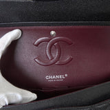 シャネル ターンロック マトラッセ25 キャビアスキン ダブルフラップ チェーンショルダーバッグ トートバッグ ブラック シルバー - NEWSED