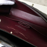 シャネル ターンロック マトラッセ25 キャビアスキン ダブルフラップ チェーンショルダーバッグ トートバッグ ブラック シルバー - NEWSED