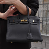 エルメス バーキン25 トゴ ブラック ゴールド金具 □L刻 / 2008年製 - NEWSED