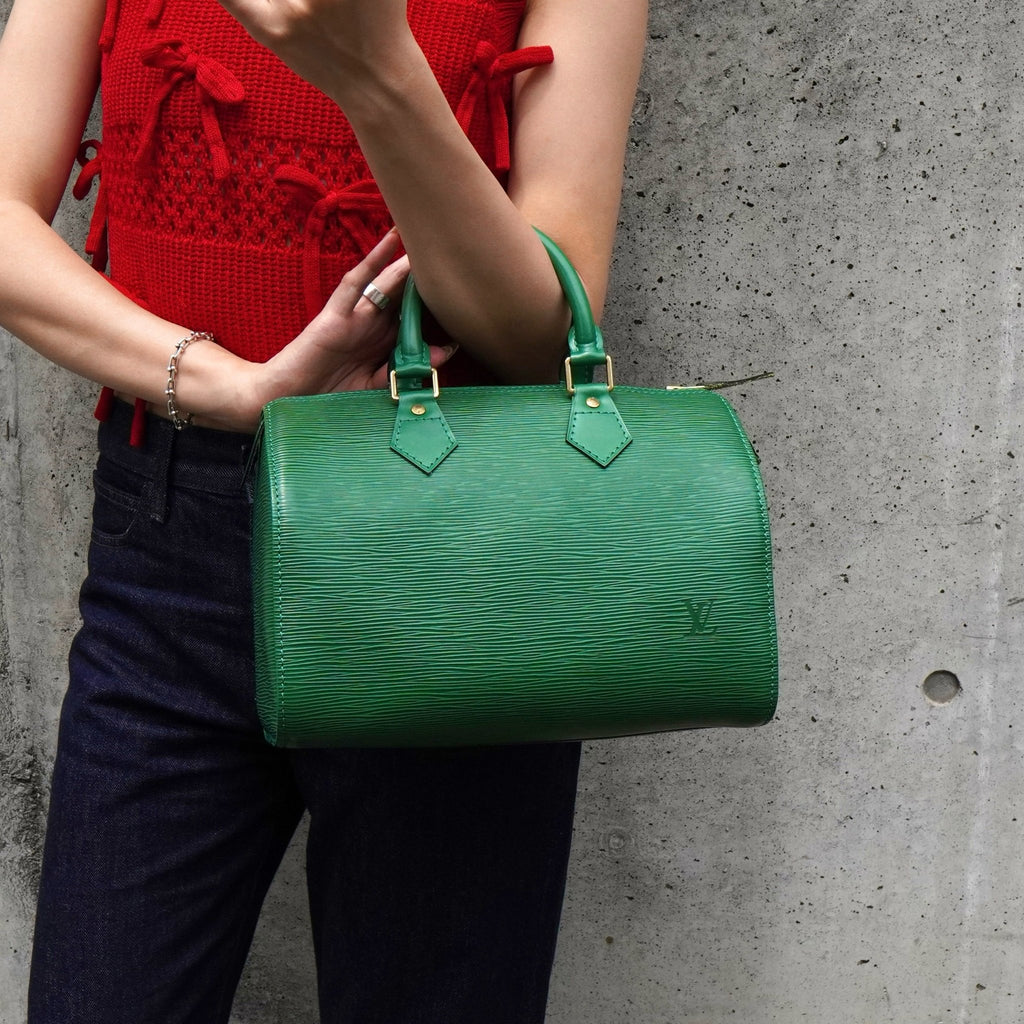 ルイ・ヴィトン エピ スピーディ25 ハンドバッグ ボルネオグリーン M43014