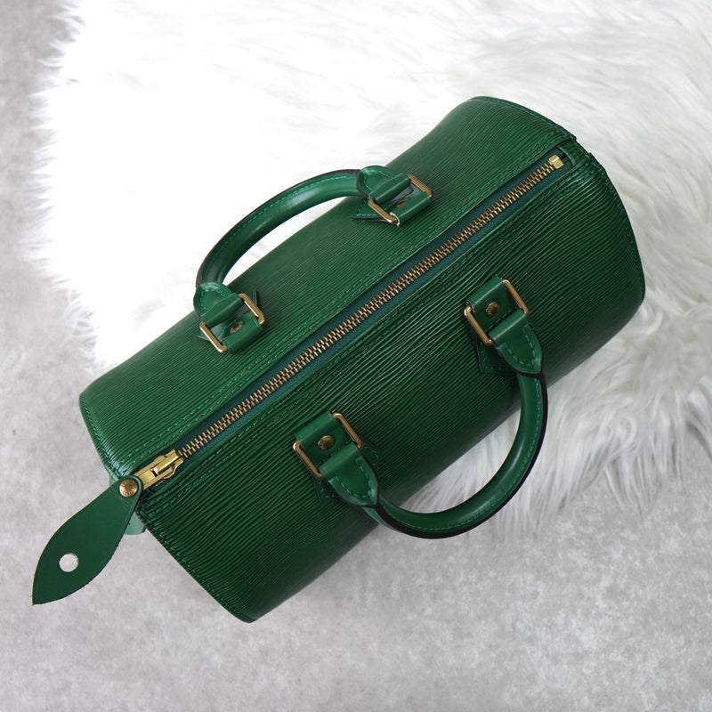 ルイ・ヴィトン エピ スピーディ25 ハンドバッグ ボルネオグリーン M43014 - NEWSED