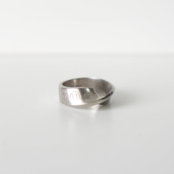 Twist Numbering Silver Ring