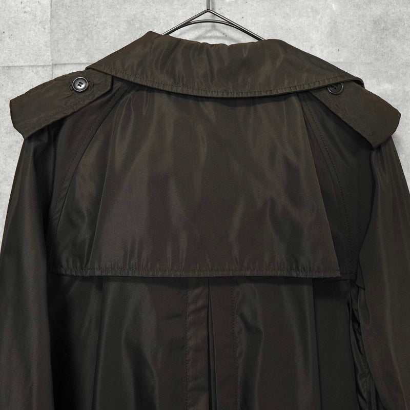 プラダ ナイロン トレンチコート ブラウン