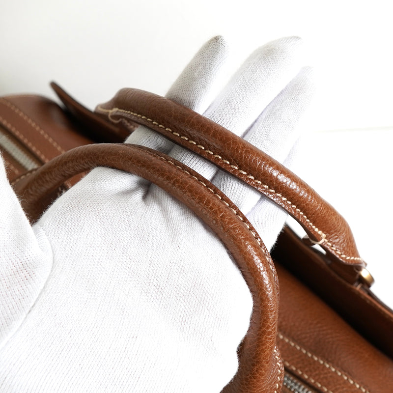 カルティエ マルチェロ レザー 2way ハンドバッグ ショルダーバッグ ブラウン