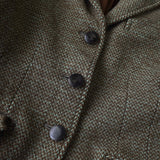 ポロ ラルフローレン シングル ツイード テーラードジャケット ブラウン レディース