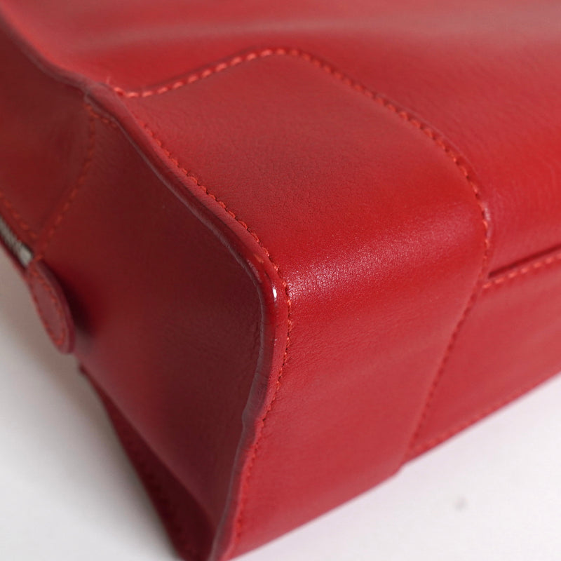 ロエベ ロゴ レザー ミニ ハンドバッグ レッド