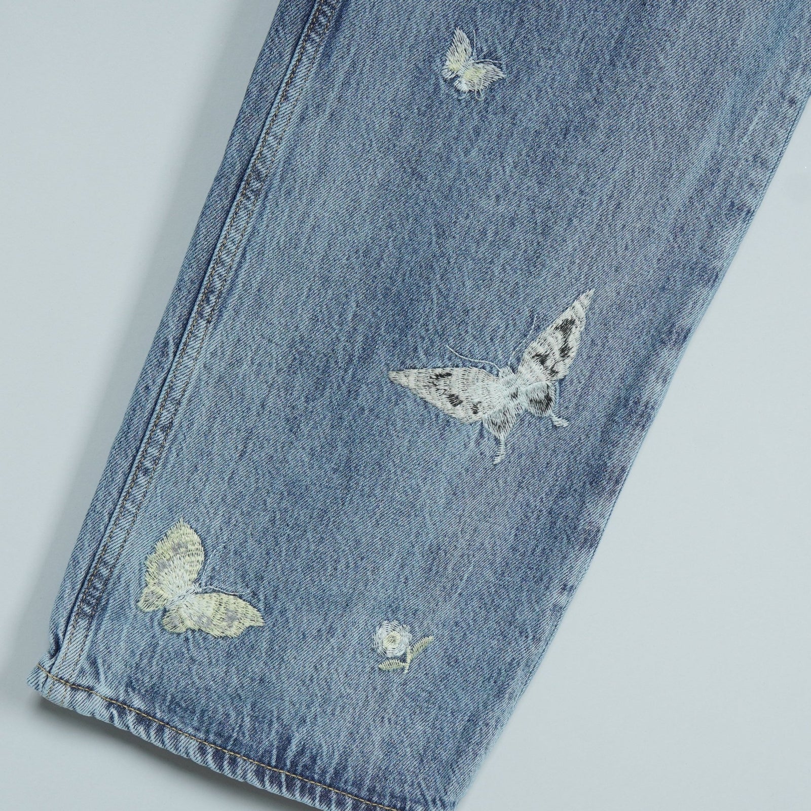 アワーレガシー 25SS VAST CUT バタフライ 刺繍 デニム ブルー