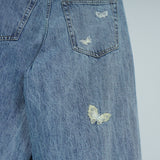アワーレガシー 25SS VAST CUT バタフライ 刺繍 デニム ブルー - NEWSED