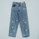 アワーレガシー 25SS VAST CUT バタフライ 刺繍 デニム ブルー - NEWSED
