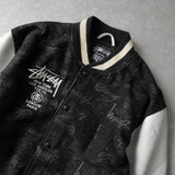 25th Anniversary World Tour Varsity Jacket ステューシー 25周年 スタジャン ブラック メンズ - NEWSED