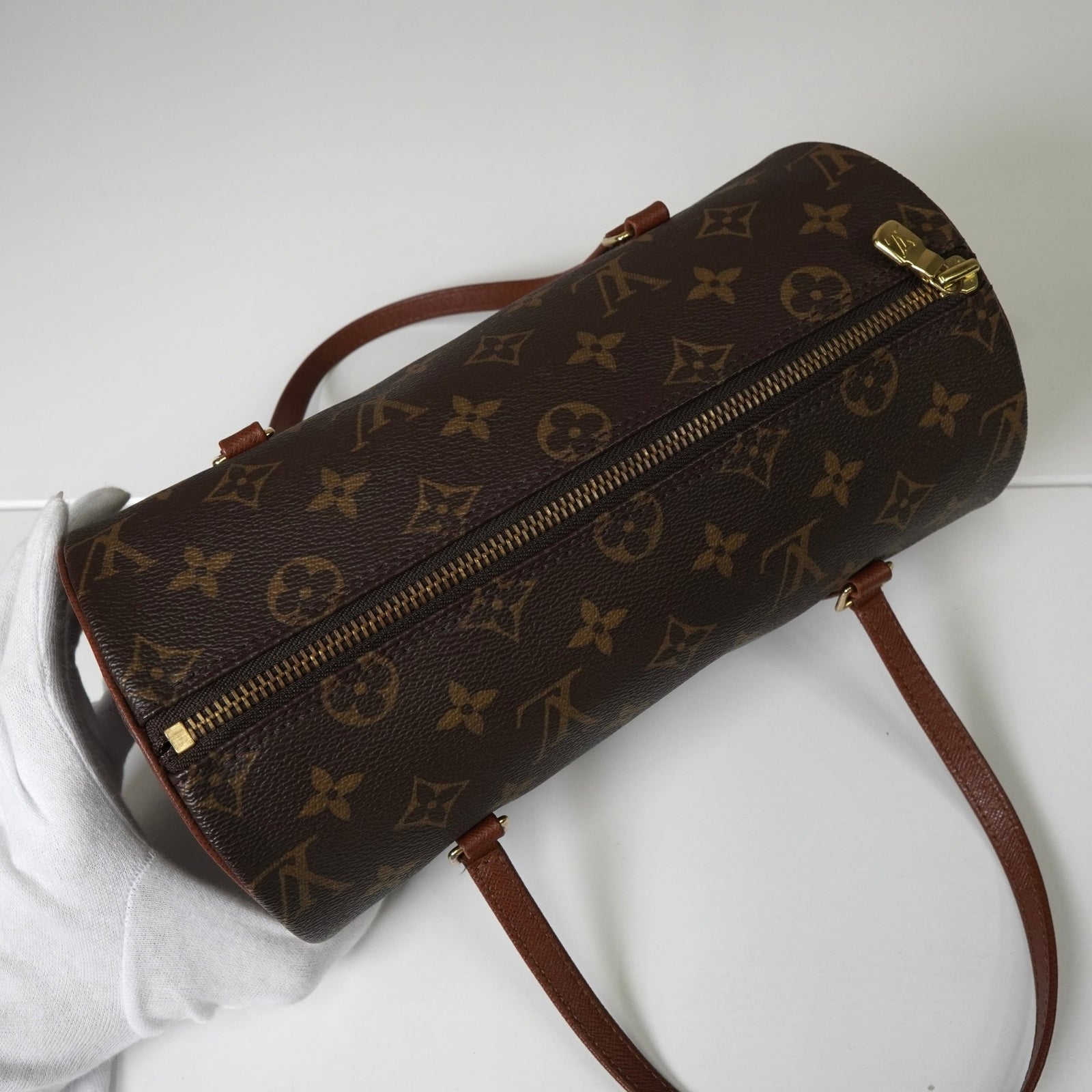 ルイ・ヴィトン モノグラム 旧パピヨン26 ハンドバッグ ブラウン