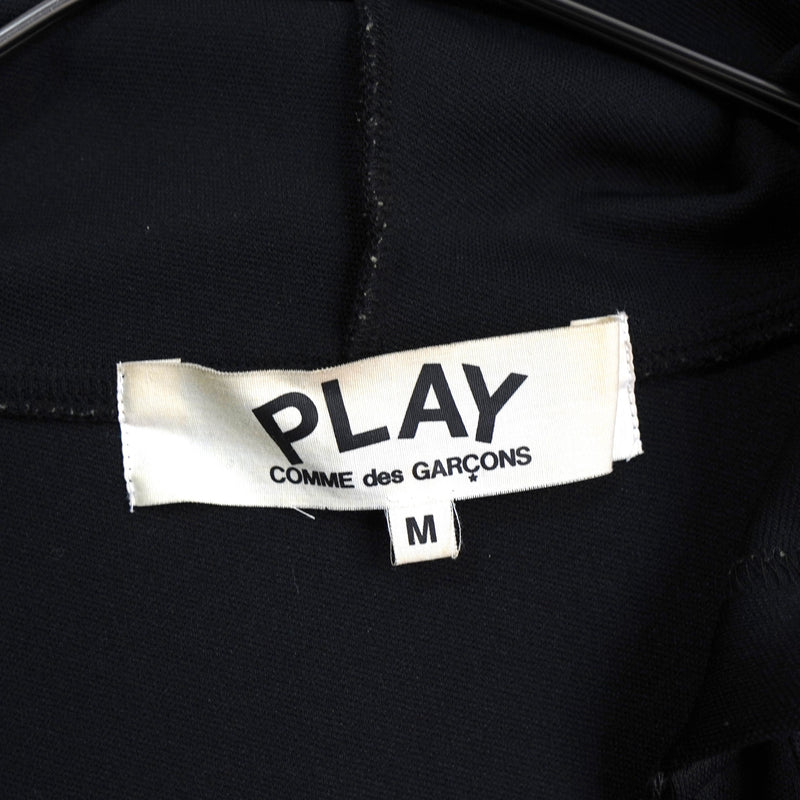 プレイ コム デ ギャルソン ハートロゴ ジップアップ パーカー ブラック