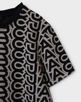 マークジェイコブス 総柄 Tシャツ ブラック アイボリー M レディース