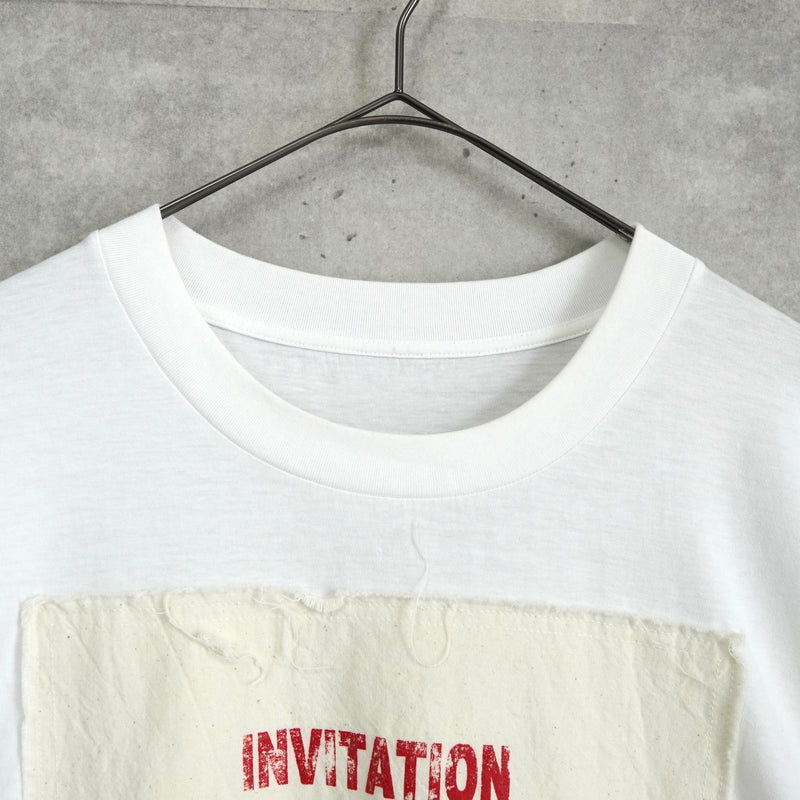 エムエムシックス メゾン マルジェラ パッチワーク オーバーサイズ Tシャツ ホワイト