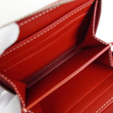 ゴヤール マティニョンPM ヘリンボーン PVC / レザー ファスナー 財布 コンパクトウォレット レッド