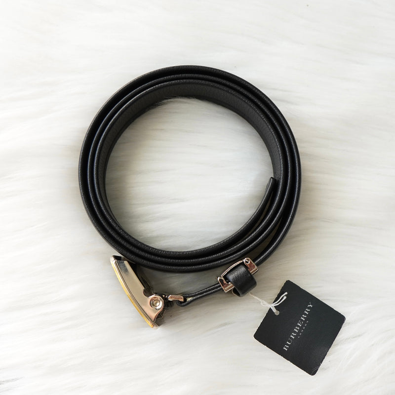 バーバリー ヴィンテージ ホースロゴ 差し込み式 ベルト ブラック メンズ デッドストック 箱付き
