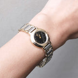 イヴ サンローラン 2200-229789Y 430099 SS/QZ 黒文字盤 腕時計 レディース 電池交換済 箱付き