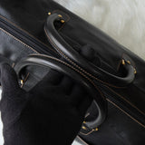 Dunhill Leather 2-Way Boston Bag in Black