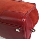 ロエベ アマソナ28 スエード レザー ハンドバッグ レッド レディース - NEWSED