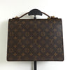 ルイ・ヴィトン モノグラム モンソー28 2way ハンドバッグ ショルダーバッグ ブラウン M51185