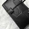 ロエベ アマソナ28 アナグラム レザー ミニボストンバッグ ハンドバッグ ブラック