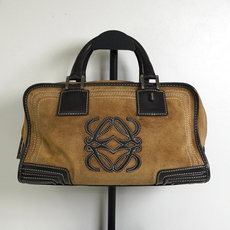 ロエベ　アマソナ28スエードレザーハンドバッグ ロエベ アマソナ28 スエード / レザー ハンドバッグ ベージュ