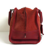 ロエベ アマソナ28 スエード レザー ハンドバッグ レッド レディース - NEWSED