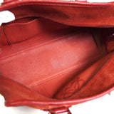 ロエベ アマソナ28 スエード レザー ハンドバッグ レッド レディース - NEWSED