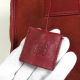 ロエベ アマソナ28 スエード レザー ハンドバッグ レッド レディース - NEWSED