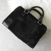 Loewe Amazona 28 黑色绒面革/皮革手提包