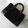 Loewe Amazona 28 黑色绒面革/皮革手提包