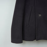 プラダ ウール ダブル ピーコート ネイビー メンズ