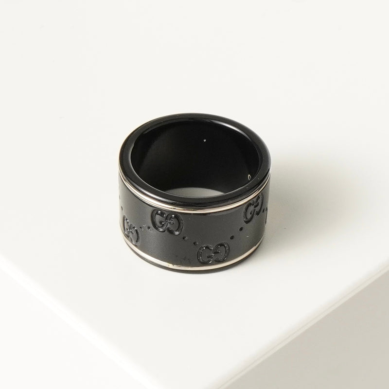 グッチ アイコンリング 指輪 リング ブラック 9号 箱付き