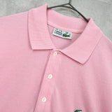 Lacoste Chemise 徽标贴片短袖 Polo 衫（浅粉色）